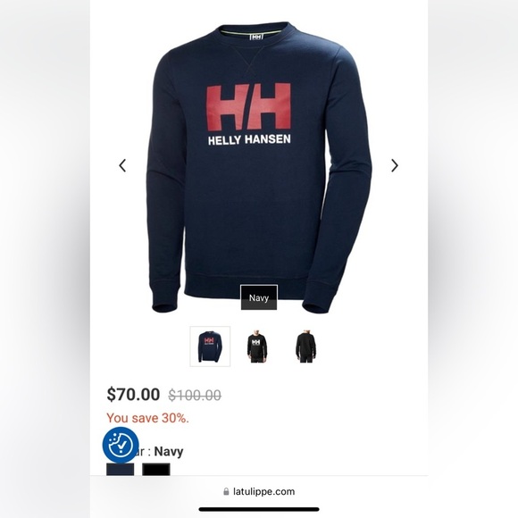 Men's HH Helly Hansen Logo Sweatshirt - Picture 8 of 10